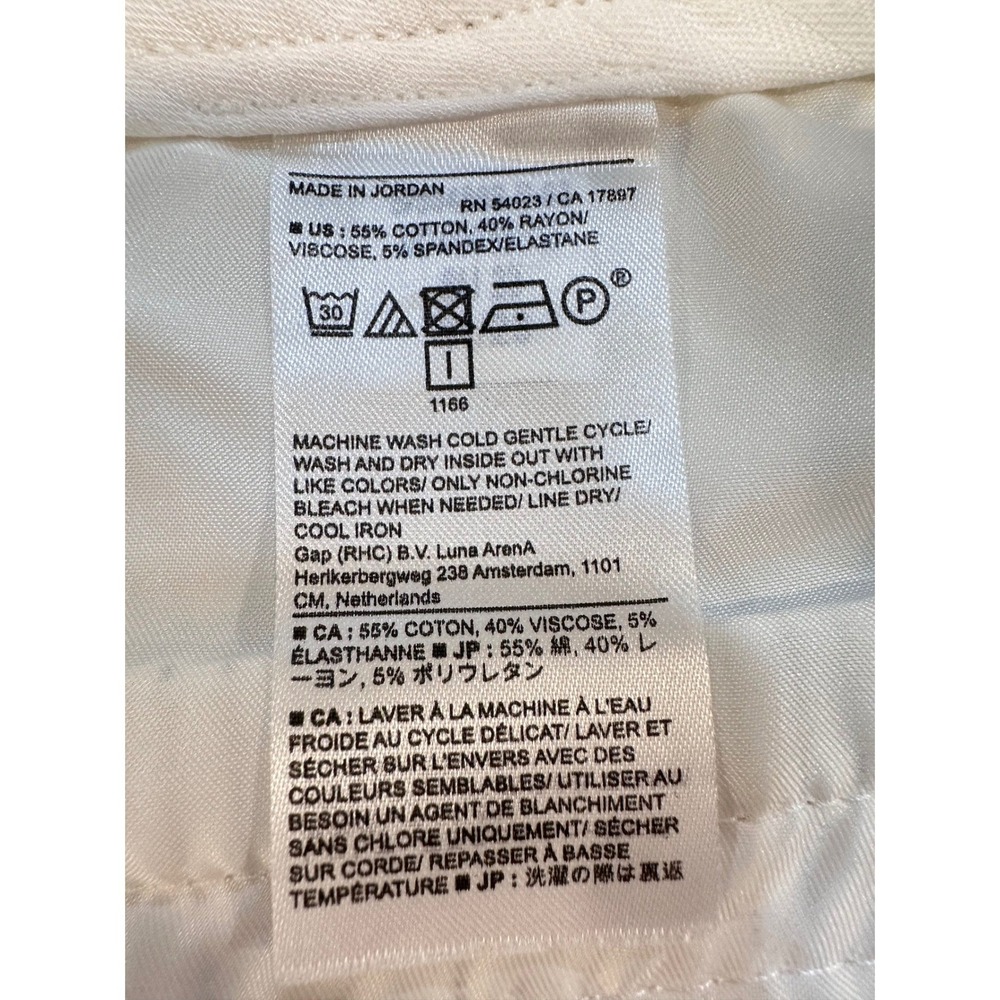 Banana Republic Sloan Pants Womens 16 White Pinstripe Slim Ankle Bi-Stretch Work - Picture 6 of 7